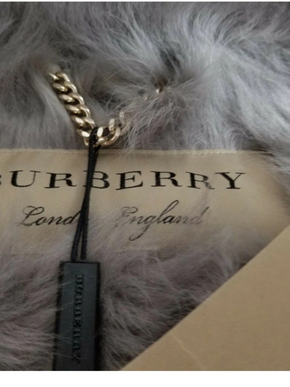 NWT BURBERRY LONDON Sheepskin Leather Shearling Belted Jacket Coat Women UK14 - Picture 7 of 14